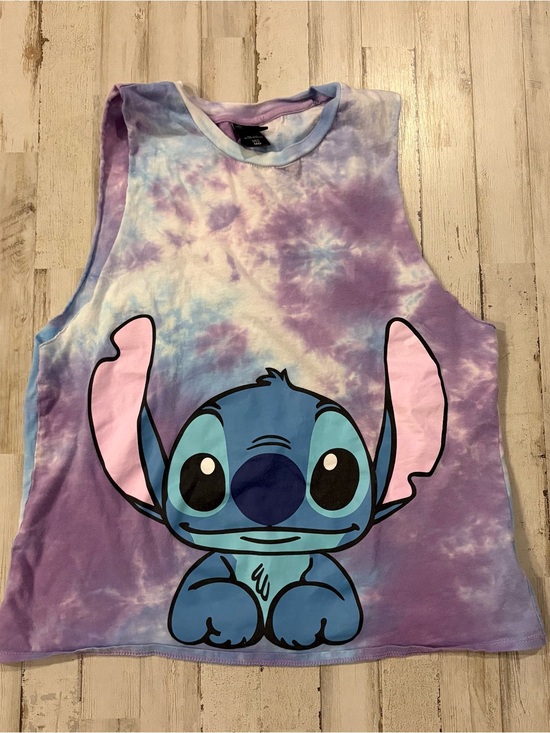 Disney Tops - Disney Purple Blue Tie-Dye Stitch Sleeveless Tank